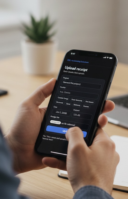 Mobile receipt upload portal